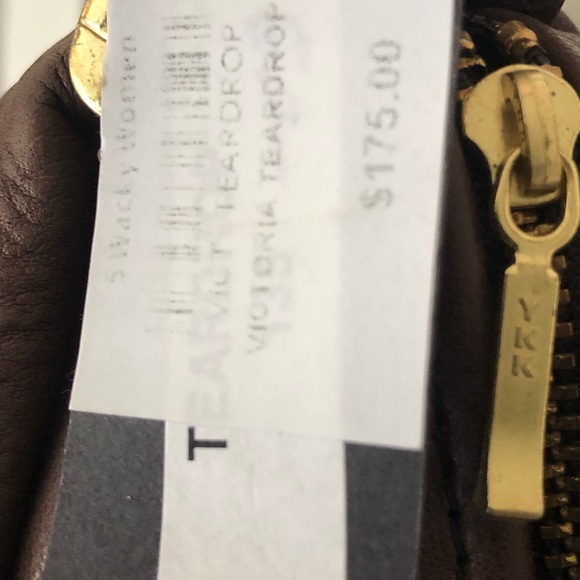 Victoria Leather Co. Bag The Original Teardrop Leather Handbag Purse Brown Brass - Picture 7 of 7